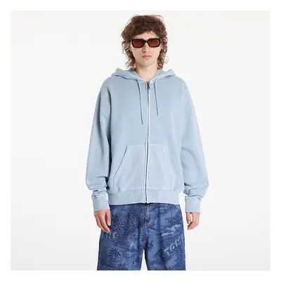 Sweatshirt Carhartt WIP Hooded Duster Script Jacket UNISEX Misty Sky Garment Dyed