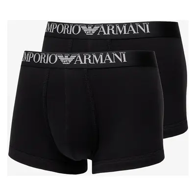 EA7 Emporio Armani Men's Knit Trunk 2-Pack Nero/ Nero