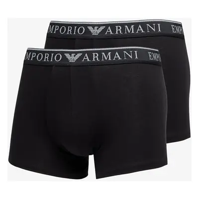 EA7 Emporio Armani Men's Knit Trunk 2-Pack Nero/ Nero