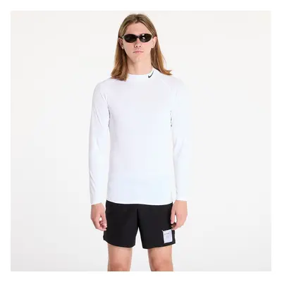 T-shirt Nike Pro Men's Dri-FIT Fitness Mock-Neck Long-Sleeve Top White/ Black