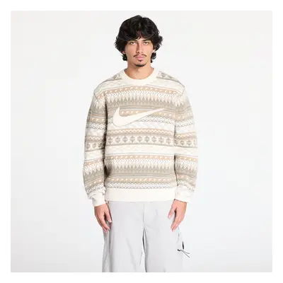 Pullover Nike Life Fair Isle Swoosh Sweater Light Orewood Brown/ Sail/ Khaki