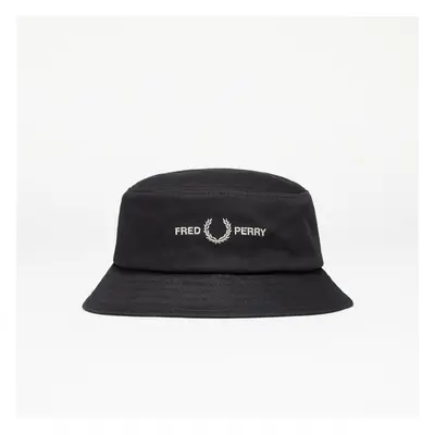 FRED PERRY Graphic Brand Twill Bucket Hat Black/ Warm Grey