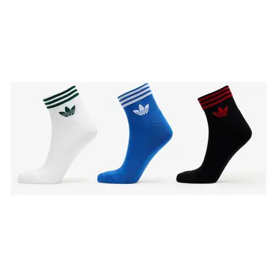 adidas Trefoil Ankle Sock Half-Cushioned 3-Pack Black/ Blue/ White