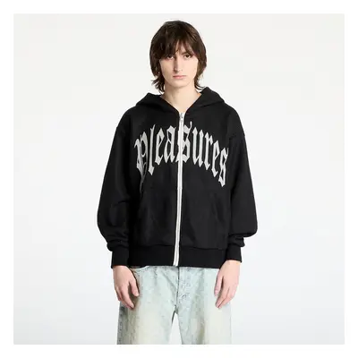 Pullover PLEASURES Twitch Knitted Zip Hoodie Black