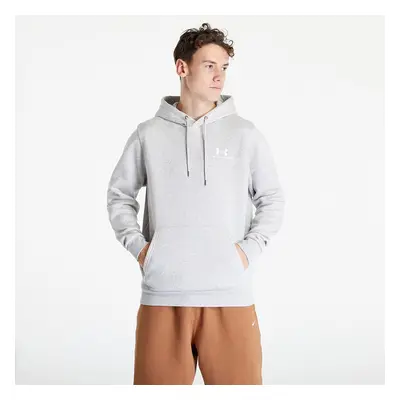 Sweatshirt Under Armour Essential Fleece Hoodie Ghost Gray Medium Heather/ White