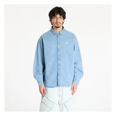 Hemd Carhartt WIP L/S Lucas Shirt UNISEX Blue Bleached