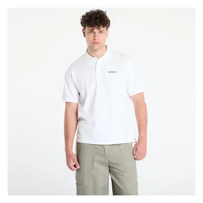 T-shirt Carhartt WIP S/S Carhartt Script Polo UNISEX White/ Black