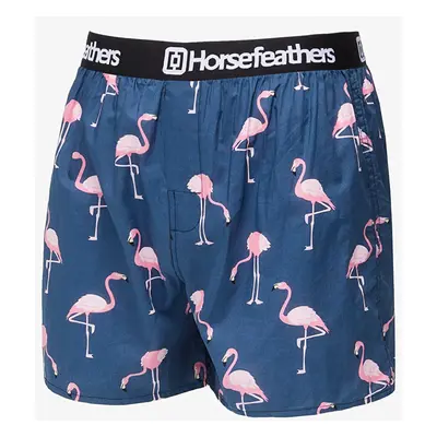 Trunks Horsefeathers Frazier Boxer Shorts Blue/ Flamingos Print