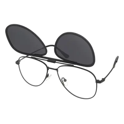 Crullé Profound C1 | Brille mit Sonnenclip | Virtuelle Anprobe | Unisex | Metall | Pilot | Schwa