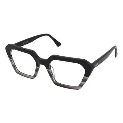 Crullé Josh C1 | Brille mit Sehstärke | Virtuelle Anprobe | Kunststoff | Rechteckig | Schwarz, G