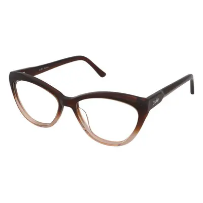 Crullé Repose C6 | Brille mit Sehstärke | Virtuelle Anprobe | Kunststoff | Cat Eye | Braun, Durc