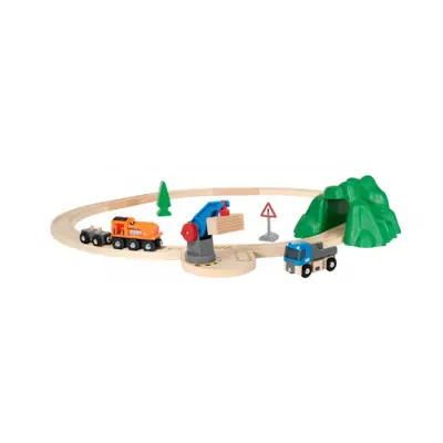 Brio - Starterset Güterzug mit Kran