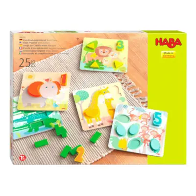 Holzpuzzle Zuordnungsspielzeug Wilde Tiere