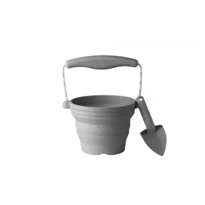 Scrunch Set Silikon-Eimer und -Schaufel-Set, Anthracite Grey
