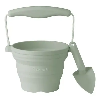 Scrunch Set Silikon-Eimer und -Schaufel-Set, Sage Green