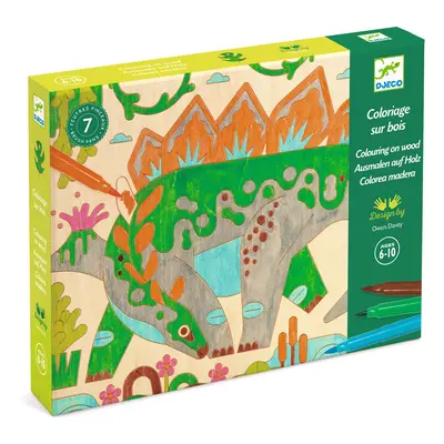 Ausmalen auf Holz - Dinos