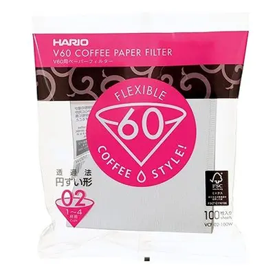 Hario Papierfilter V60-02 (VCF-02-100W), weiß, St