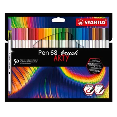 STABILO Pen Pinsel mit flexibler Pinselspitze - Packung mit Farben