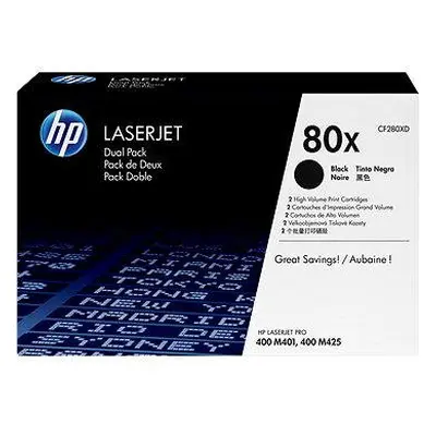 HP CF280XD Nr. 80X Dual Pack schwarz Stück original