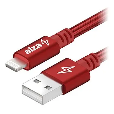 AlzaPower AluCore USB-A to Lightning MFi (C189) 0.5m - rot