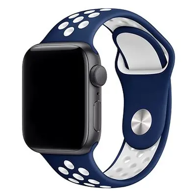 Eternico Sporty für Apple Watch 42mm / 44mm / 45mm Cloud Weiß und Blau