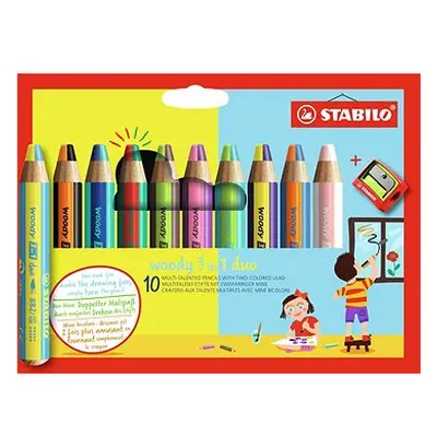 STABILO Woody 3in1 Duo Stück Packung mit Anspitzer
