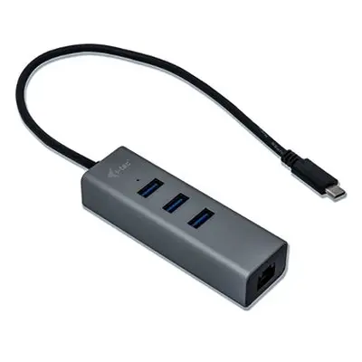 I-TEC USB-C Metal 3-Port Hub mit GLAN