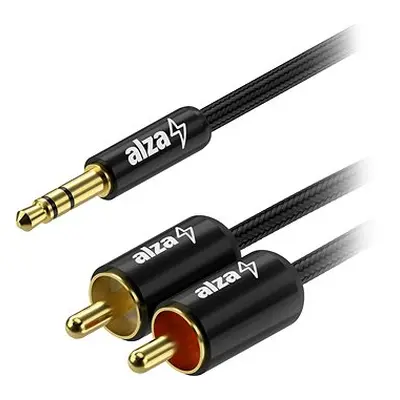 AlzaPower AluCore 3.5mm Klinke (M) auf 2x RCA (M) - m - schwarz