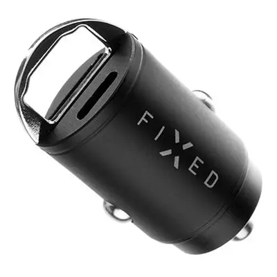 FIXED PD Rapid Charge Car Mini mit USB-C und USB-A Ausgang unterstützt PD und QC 3.0 30W - schwa