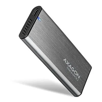 AXAGON EEM2-SG2, M.2 NVMe & SATA schraubenlose RAW-Box - grau - SuperSpeed USB-C Gbps