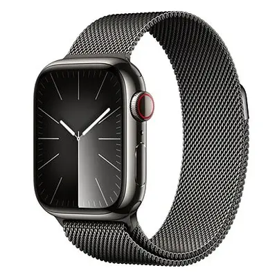 Apple Watch Series 41mm Cellular Edelstahlgehäuse Graphit mit Milanaise Armband Graphit