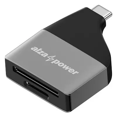 AlzaPower USB-C 3.2 Gen Metal Memory Card Reader Silber