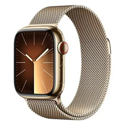 Apple Watch Series 41mm Cellular Edelstahlgehäuse Gold mit Milanaise-Armband Gold