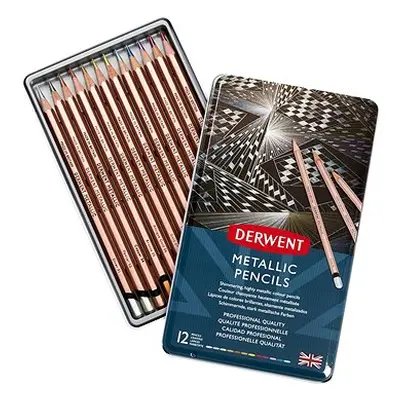 DERWENT Professional Metallic Buntstifte in Dose - sechseckig - Farben