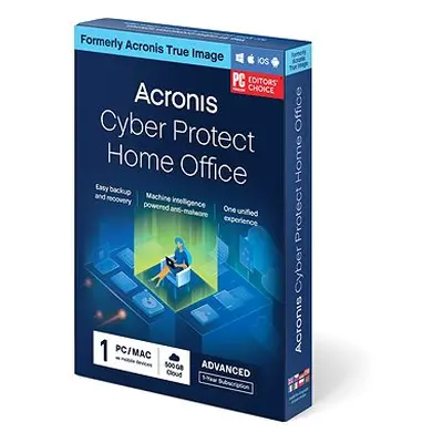 Acronis Cyber Protect Home Office Advanced für PCs für Jahr + GB Acronis Cloud-Speicher (ele