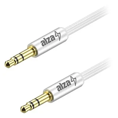 AlzaPower AluCore Audio 3.5mm Jack (M) to 3.5mm Jack (M) 2m Silber