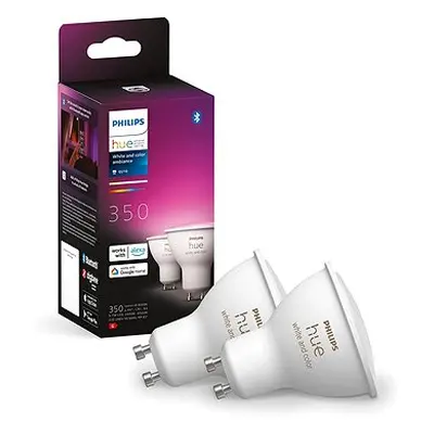 Philips Hue White and Color ambiance 4.3W GU10 Set 2tlg