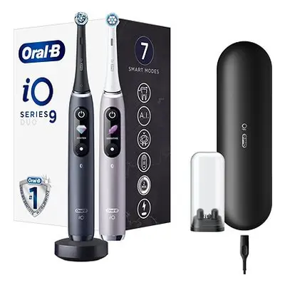 Oral-B iO Series Duo Black Onyx & Rose Quartz Magnetische Zahnbürste