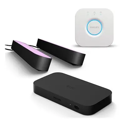 Philips Hue HDMI Sync Box EMEA + Philips HUE Bridge EU + COL HUE PLAY DOUBLEPK EU/UK schwarz