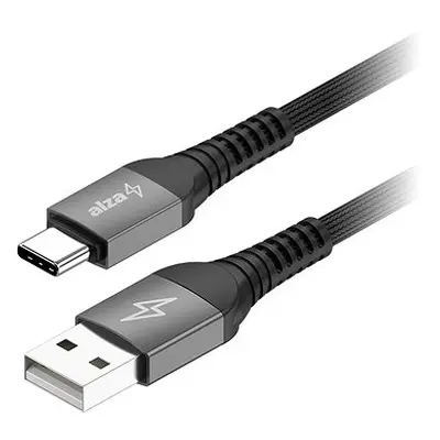 AlzaPower AluCore USB-A to USB-C 2.0 Ultra Durable 2m dunkegrau