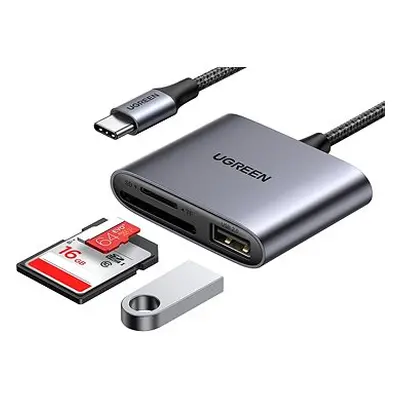 UGREEN USB-C auf SD/TF + USB 2.0 Memory Card Reader