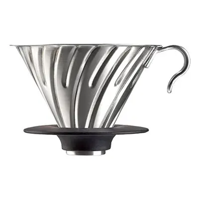 Hario Dripper V60-02, Stahl mit Silikonboden