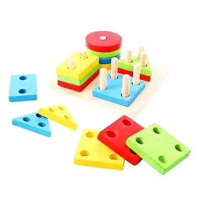Motorikspielzeug aus Holz - Formen Steckspiel