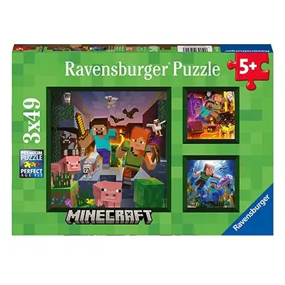 Ravensburger Puzzle Minecraft Biomes 3x49 Teile