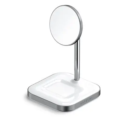 Satechi Aluminium 2-in-1 Magnetic Wireless Charging Stand White