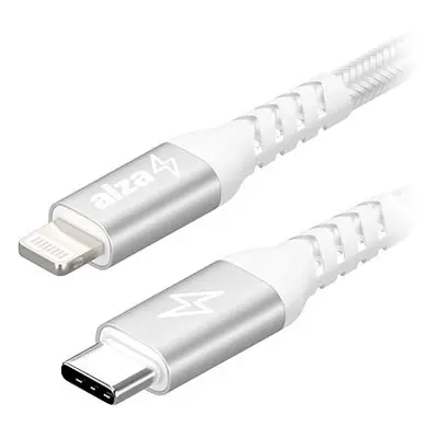 AlzaPower AluCore USB-C to Lightning MFi 3m silber