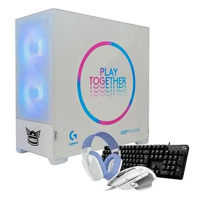 AlzaPC GameBox Prime Logitech Edition - i5 / RTX4060Ti / Weiß + Logitech G CORE X Gaming-Set