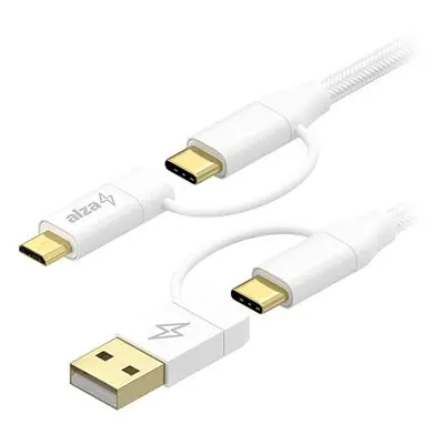 AlzaPower MultiCore 4in1 USB 60W 480Mbps 2m weiß