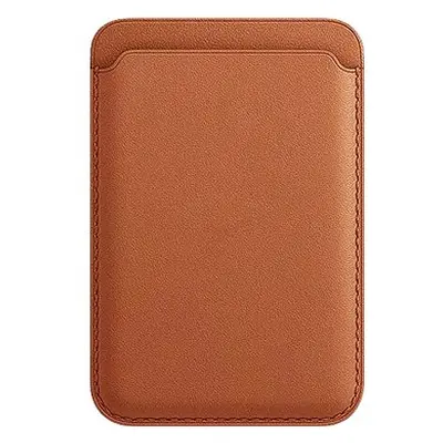 AlzaGuard Genuine Leather Wallet Compatible with Magsafe Sattelbraun