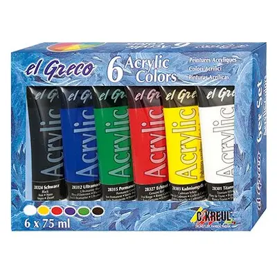 Kreul "El Greco" Acrylfarben-Set, Farben, ml in der Tube